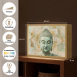 Buddha - Mandala - Modern - Spiritualiteit Light Box met batterij (Wandlamp) middel -USP_websiteoverzichtNL