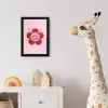 Bloem - Roze - Hartjes fotolijst zwart zonder passe partout klein -usfeer4_kinderkamer