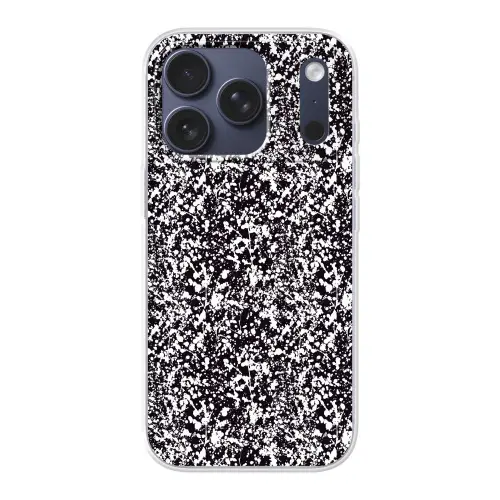 Spat - Stippen - Zwart - Wit Telefoonhoesje iPhone 17 Pro klein 878 -3d