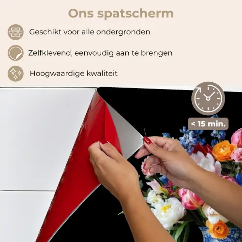 Rozen - Bloemen - Vaas - Boeket keuken achterwand spatscherm klein -spatscherm_NL