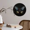 Vlinder - Metaalachtig - Geometrisch patroon Wandcirkel behangsticker klein -sfeer3