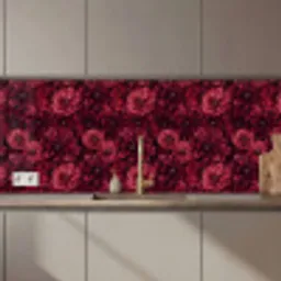 Dahlias - Bloemen - Rood keuken achterwand 2 middel 871 zz_3dshopping