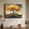Boom - Natuur - Goud - Modern Textielframe zwart klein -sfeer3