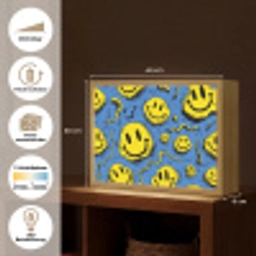 Smileys - Geel - Blauw Light Box met batterij (Wandlamp) middel -USP_websiteoverzichtDE