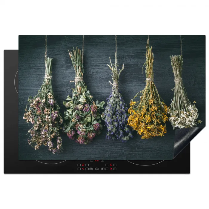 Droogbloemen - Bloemen - Boeket - Stilleven - Touw - Bundel Inductie beschermer vinyl 3mm klein -3d