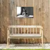 Konijn - Bunny - Zonnebril - Tafelkleed - Pasta - Schattig Tuinposter op houten frame 2 cm dik klein -sfeer4