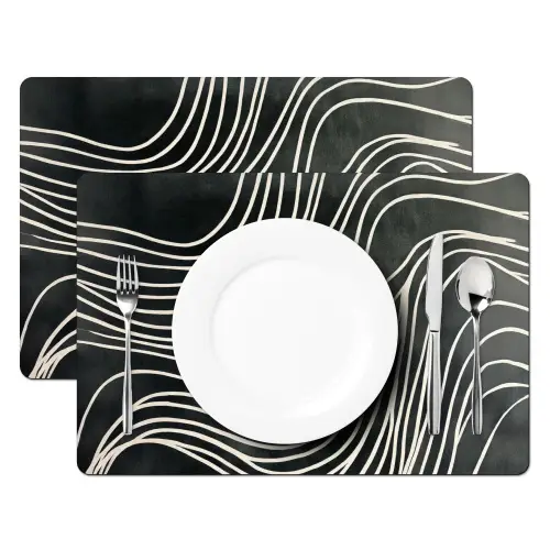 Lijnen - Patroon - Abstract - Wit Placemat vinyl groot -zzsfeer2_Kitchenyeah-website