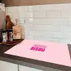 Bisou - Roze - Minimalistisch Inductie beschermer vinyl 3mm klein -sfeer3