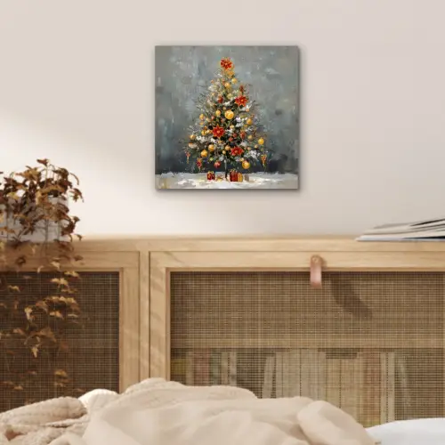 Kerstboom - Cadeaus - Rood - Goud aluminium wit klein -sfeer3