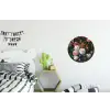 Stilleven met bloemen in een glazen vaas - Schilderij van Jan Davidsz. de Heem Wandcirkel aluminium klein -kinderkamer