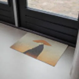 Minimalistisch - Silhouet - Oranje Deurmat klein -sfeer2