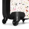 Terrazzo patroon kleurrijk licht roze NBS - Handbagage koffer - Volwassenen Unisex middel -wiel