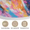 Uil - Roze - Blauw - Verf - Abstract Akoestische PET Vilt - Rond klein -closeup_NL
