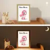 Unicorn - Meisjes - Kinderen - Eenhoorn - Roze Light Box met kabel (Kinderlampje) klein -sfeer3_kind