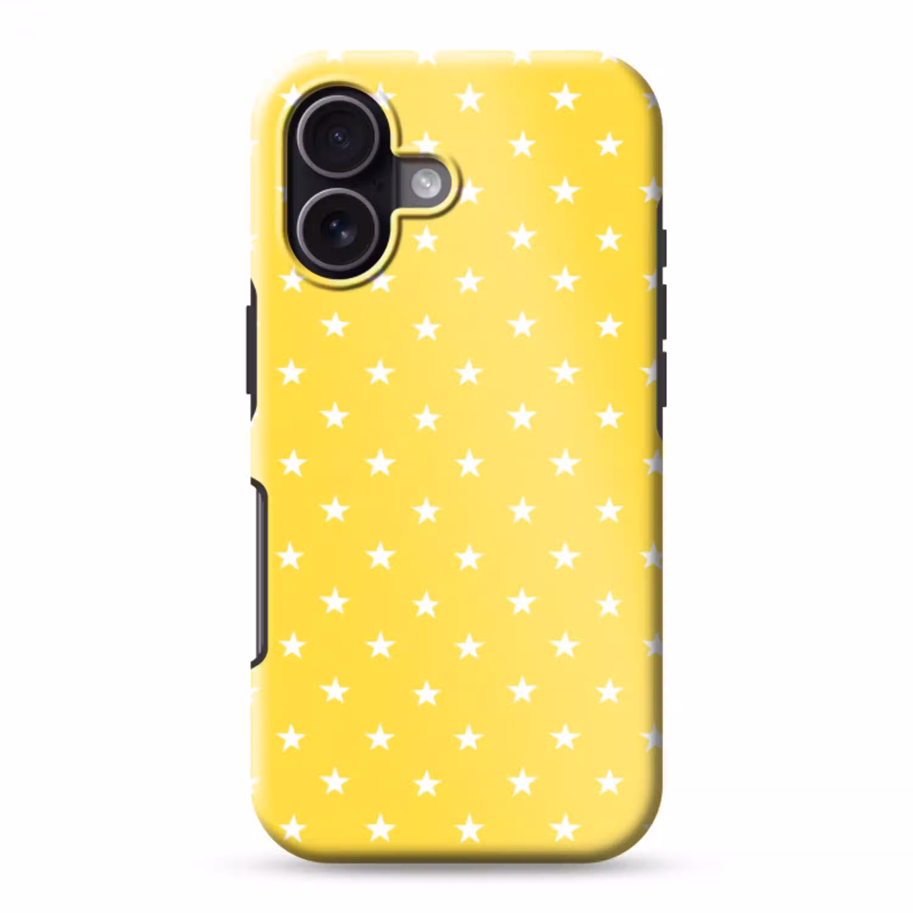 Sterren - Patroon - Minimalistisch - Geel Toughcase MagSafe Apple iPhone 17 klein 1017 -3d