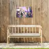 Huizen - Minimalistisch - Palmbomen - Kust Tuinposter op houten frame 2 cm dik klein -sfeer4