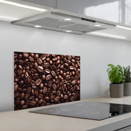Bonen - Close-up - Donkerbruin keuken achterwand spatscherm klein -3d_schuin