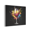 Wijn - Glas - Graffiti - Borrel - Rood - Verf PET vilt klein -3d