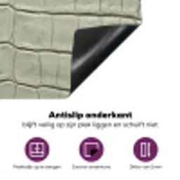Krokodillenleer - Schubben - Groen Inductie beschermer vinyl 3mm middel -zzzzzzz-cc-onderkant