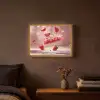 Aardbei - Taart- Eten - Roze Light Box met batterij (Wandlamp) middel -sfeer4