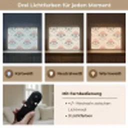 Lotus - Bloemen - Roze Light Box met batterij (Wandlamp) middel 907 -USP_lichtkleurDE