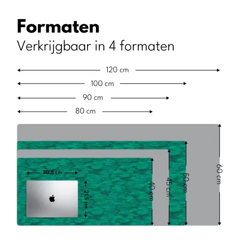 Vloeiend - Olie - Texturen - Groen Muismat XXL klein 681 -sfeer5