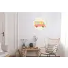 Ijskar - Retro - Softijsjes - Roze Wandcirkel aluminium klein -woonkamer