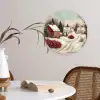 Kerstsfeer - Landelijk - Rood Wandcirkel kunststof plaat 5mm dik klein -sfeer4