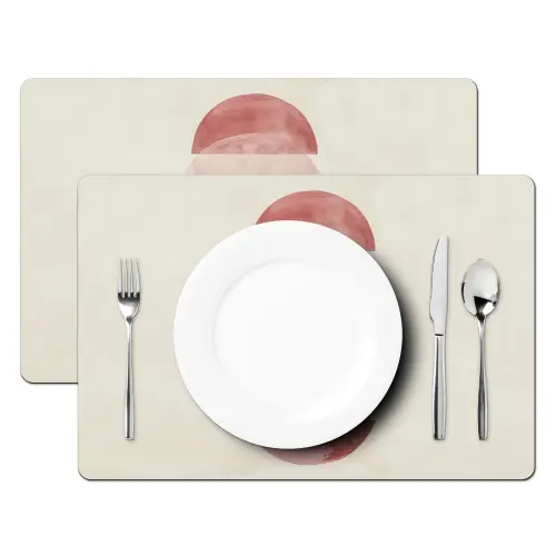 Minimalistisch - Cirkels - Roze Placemat vinyl groot -zzsfeer2_Kitchenyeah-website