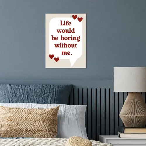 Quote - Tekstballon - Hartjes poster papier klein -sfeer2