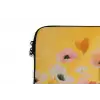 Bloemen - Veld - Geel laptophoes neopreen klein -detail