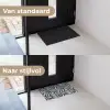 Bladvormen - Blauw - Patroon - Wit Deurmat klein 898 -voor-na_NL