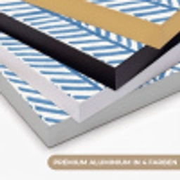 Patroon - Streep - Blauw Textielframe zwart klein 947 -USP_kleurenDE