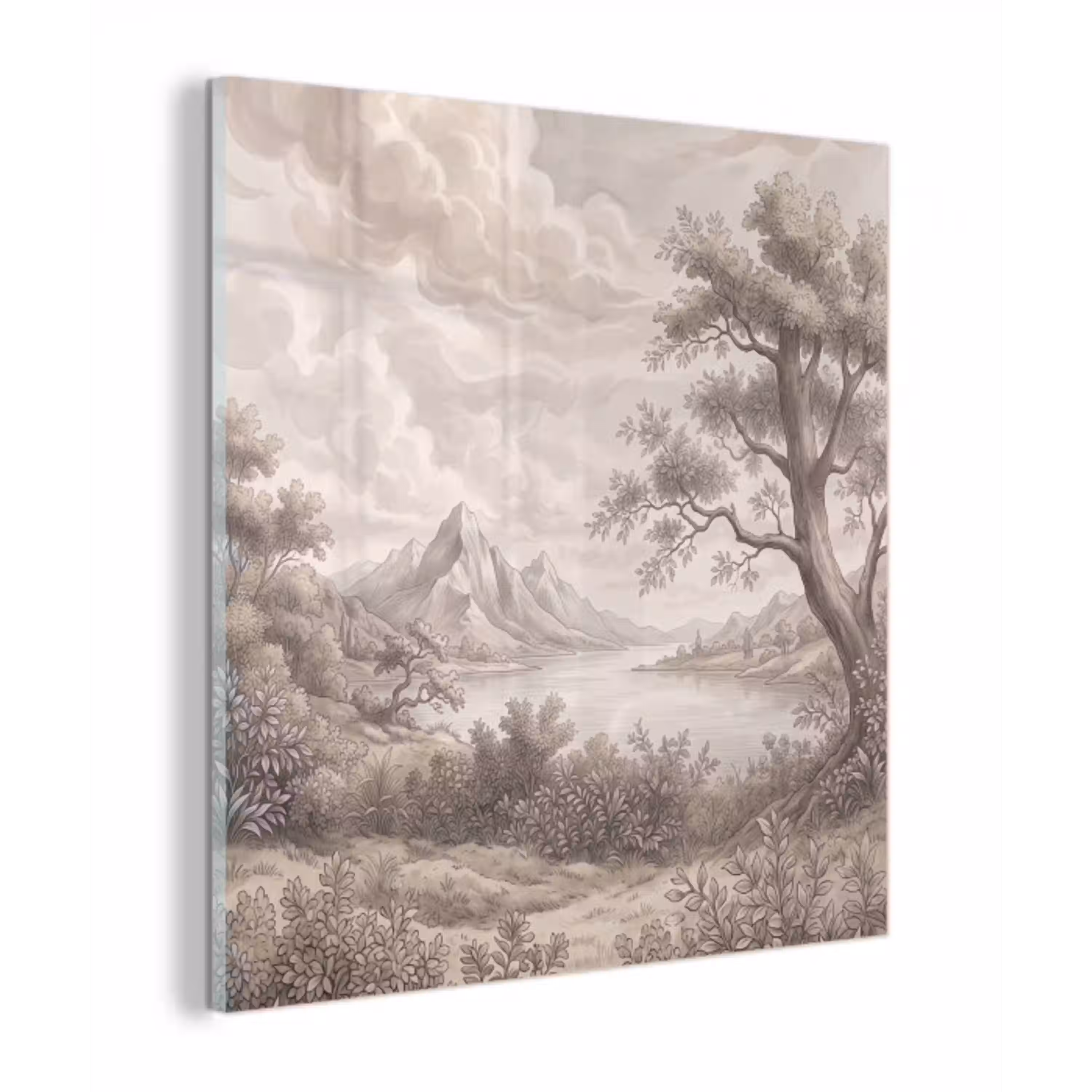 Landschap - Bergen - Meer - Natuur plexiglas 5mm klein -z3d
