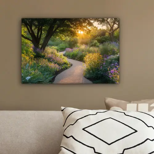 Pad - Bloemen - Park canvas 2cm klein -sfeer3