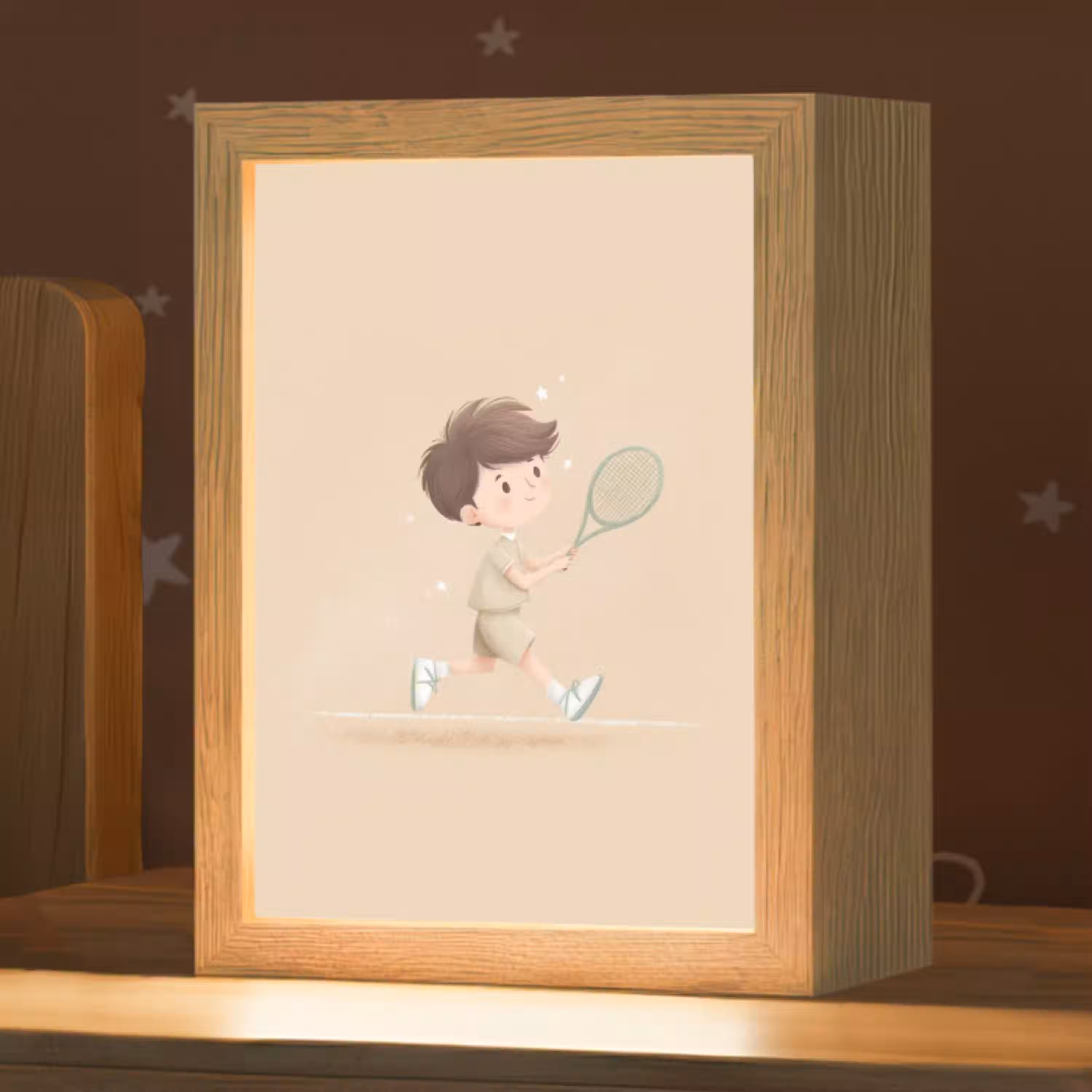 Tennis - Jongen - Sterretjes Light Box met kabel klein -zzz_3d_website