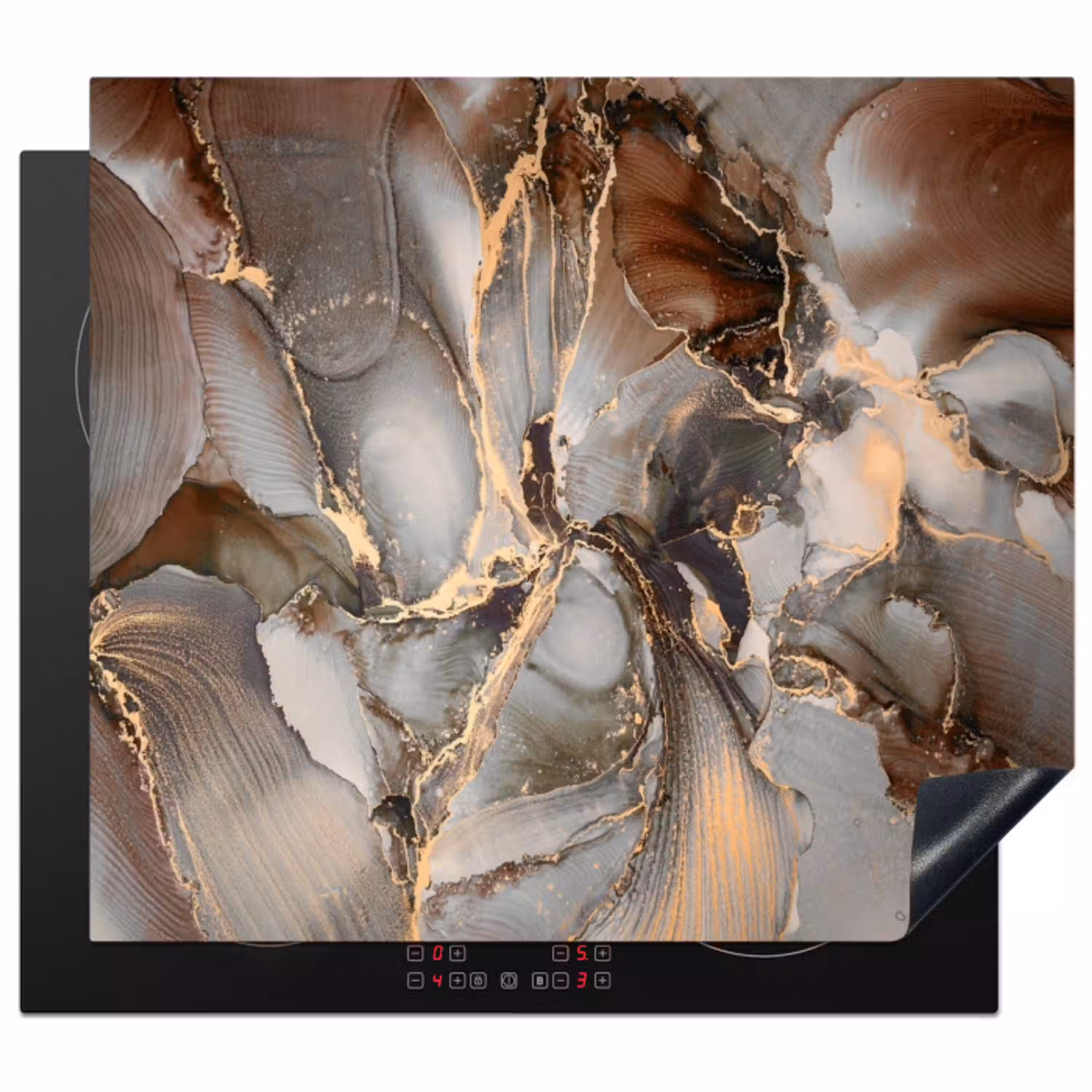 Aarde Ontmoet Metaal Inductie beschermer vinyl 3mm middel -3d