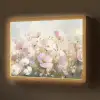 Bloemenveld - Lichte tinten - Geschilderd Light Box met batterij (Wandlamp) middel -z3d_website