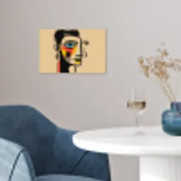Geometrisch - Felle kleuren - Kubistische stijl poster papier klein -sfeer3