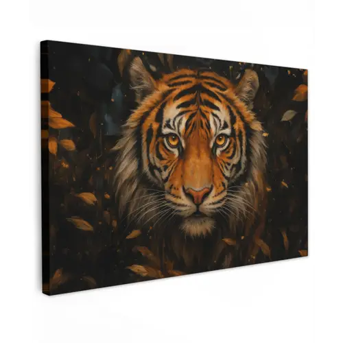 Bladeren - Tijger - Oranje canvas 2cm klein -z3d
