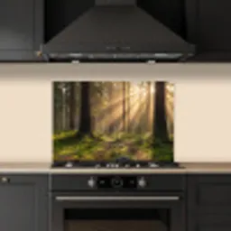 Bos - Zonlicht - Gras keuken achterwand spatscherm klein -sfeer1
