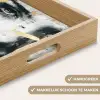 Portret - Vrouw - Penseelstreken - Goud Dienblad Rechthoek middel -USP_HandgreepNL
