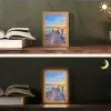 Water - Steiger - Vogels - Zonsondergang - Horizon Light Box met kabel (Tafellamp) klein -sfeer3