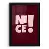 Nice - Uitroepteken - Rood fotolijst zwart zonder passe partout klein -3d