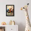 Bloem - Abstract - Kleurrijk - Bladeren fotolijst zwart zonder passe partout klein -usfeer4_kinderkamer