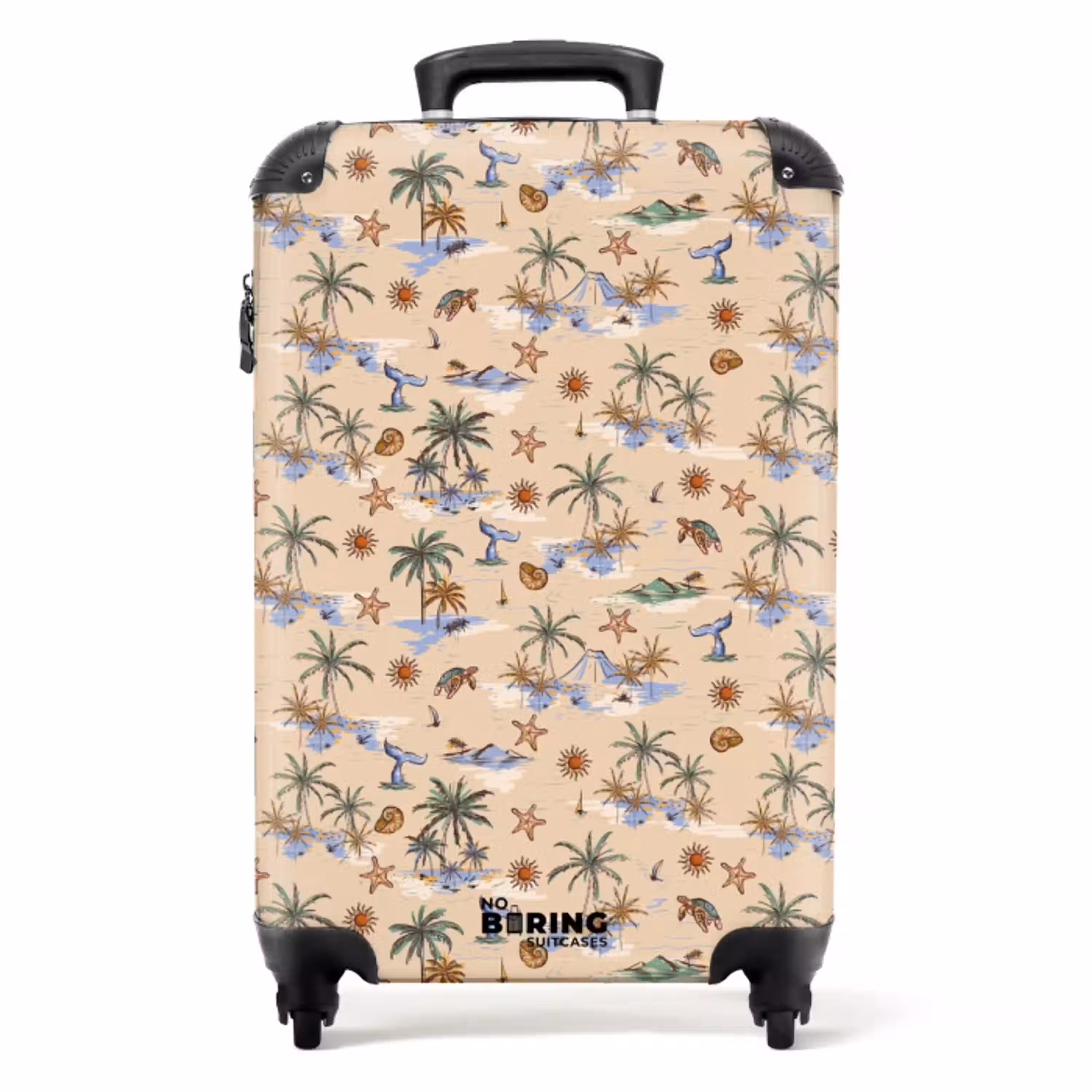 Vakantie eiland print NBS - Handbagage koffer - Volwassenen Unisex middel -productfoto_recht