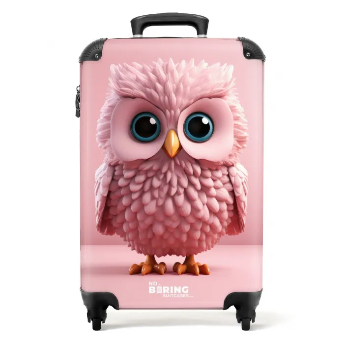 Roze ritselaar NBS - Handbagage koffer - Unisex middel -productfoto_recht