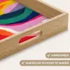 Vormen - Golvend - Abstract - Felroze Dienblad Rechthoek middel -USP_HandgreepNL