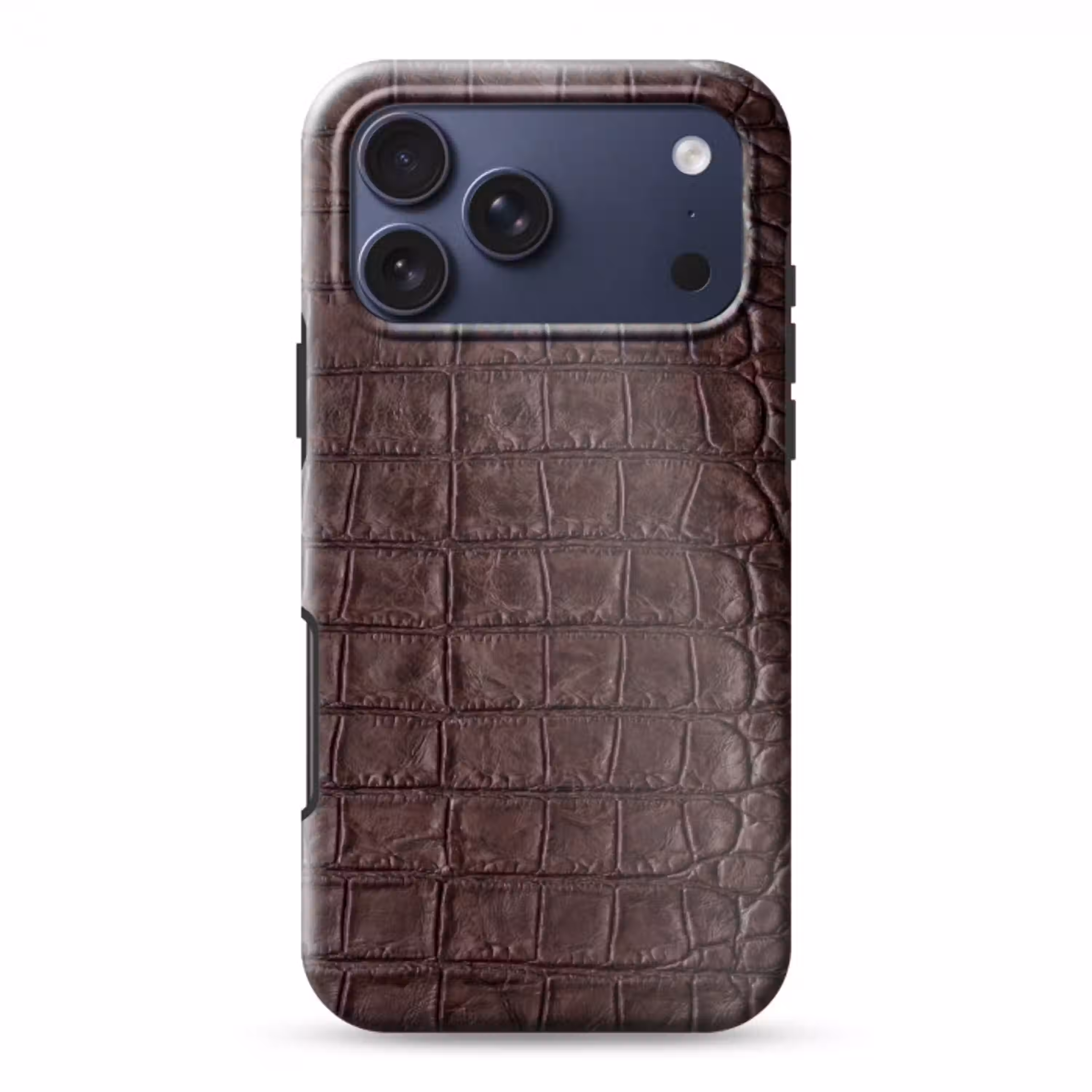 Krokodil - Leer - Bruin Toughcase MagSafe Apple iPhone 17 Pro Max klein -3d