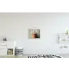 Bloempot - Kuiken - Bloemetjes textielposter latten blank klein -kinderkamer